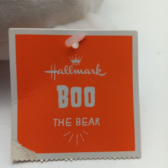 Halloween Vampire Bat Teddy Bear Plush Toy Purple Black White Boo Hallmark - Picture 5 of 6